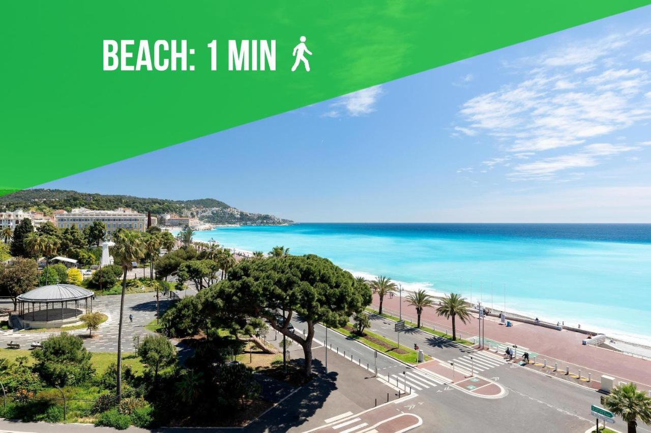 Beach - Kitchen - Wifi - Air Conditioning - Center - Tram Nice Luaran gambar